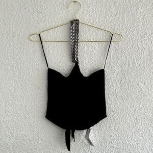 BB Dakota Steve Madden Black Halter with Chain Choker